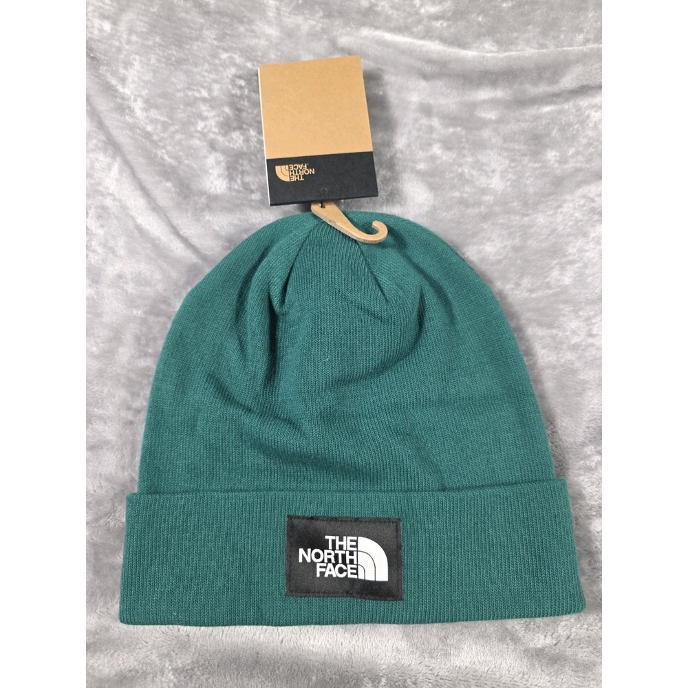 NWT The North Face Dock Worker Recycled Beanie Hat Green One Size Adult Unisex